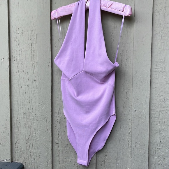 Zara Tops - New! Zara Lilac Halter Bodysuit